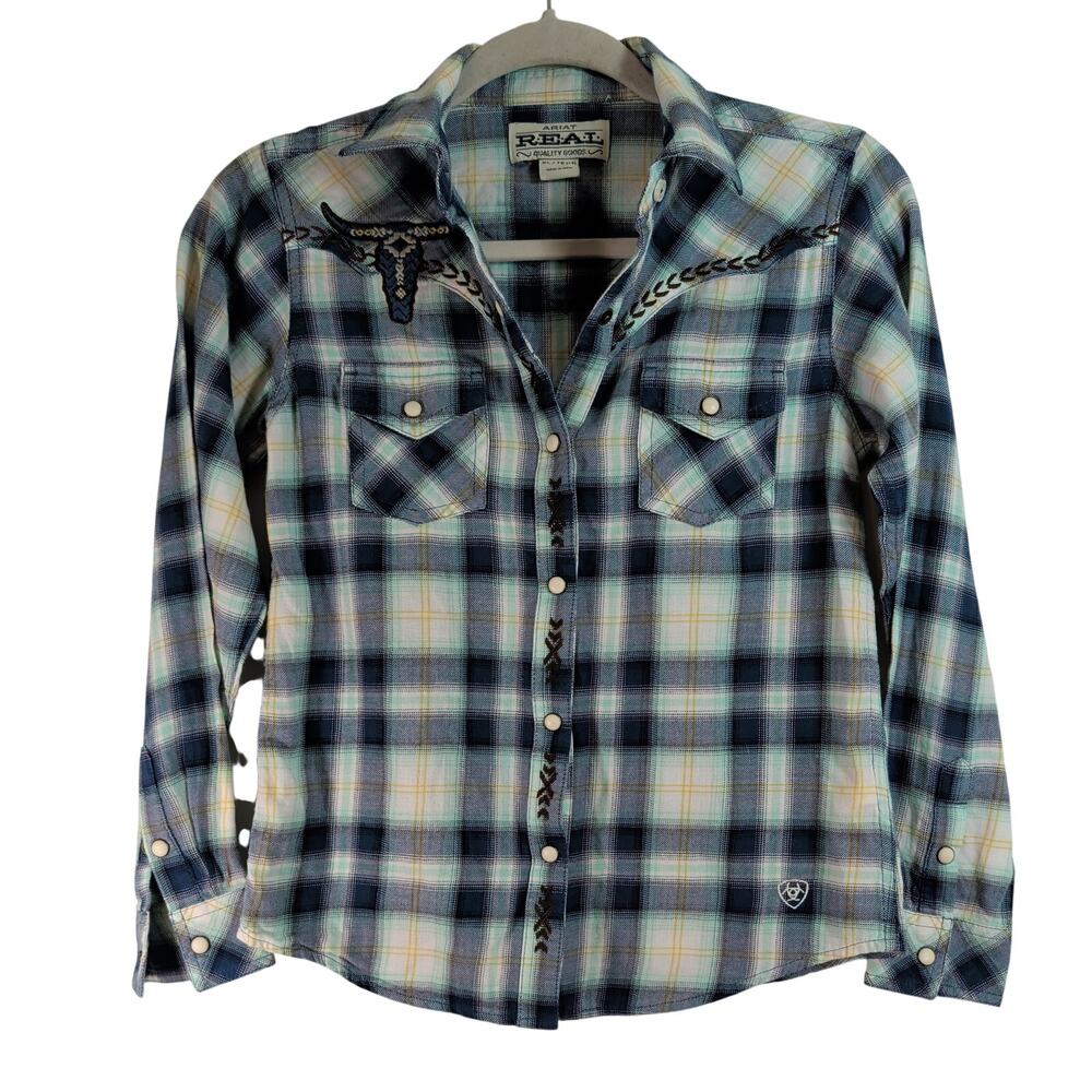 Ariat Youth Snap Button Shirt, Size 14 Girls Youth